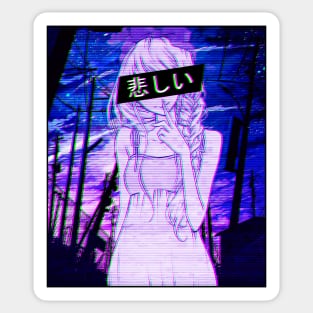 Aesthetic Japanese Girl 18 v2 Sticker